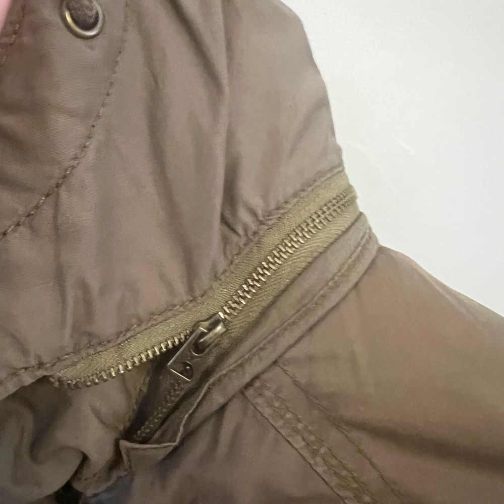 American Eagle Outfitters AEO Small Olive Green Military Jacket Zip Off Hood VTG - Picture 7 of 8